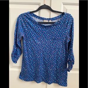 🎆 LNC Anthropologie Size M blue polka dot 3/…